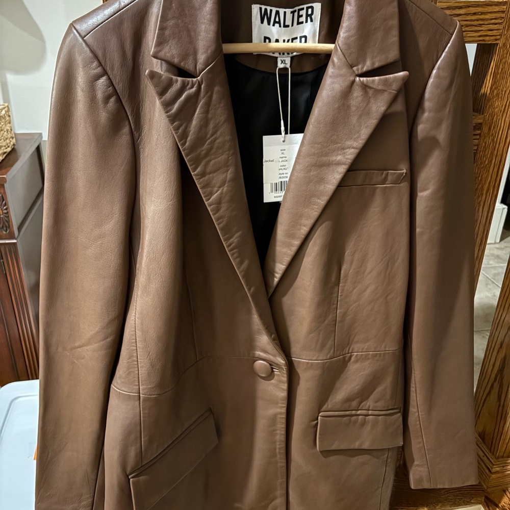 Walter Baker Women's Tan Leather Blazer